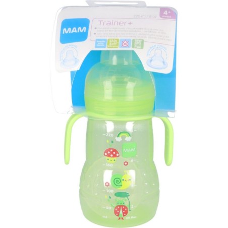 MAM BIBERON ENTRENAMIENTO TRAINER +4 MESES 220 ML VERDE