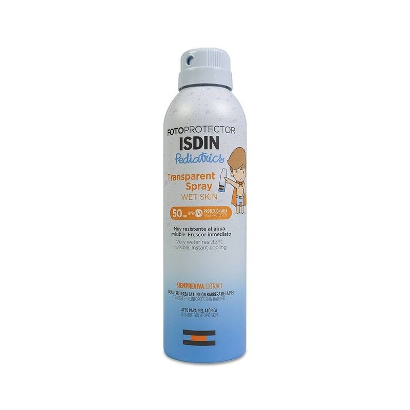 ISDIN SPF 50 PEDIATRICS SPRAY TRANSPARENT WET SKIN 250 ML