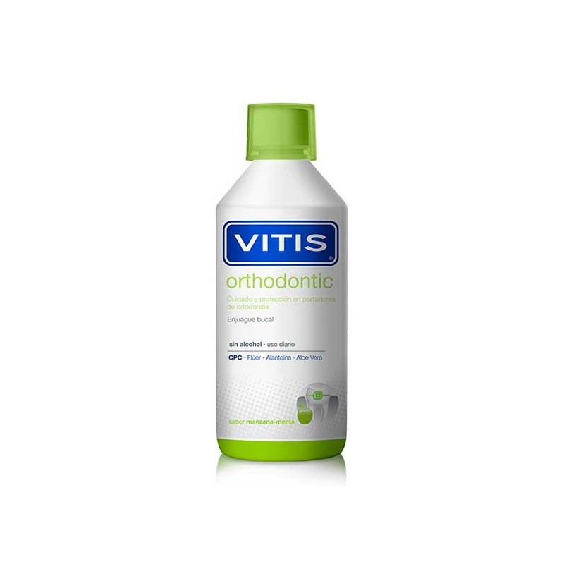 Colutorio Dentaid VITIS ORTHODONTIC 500 ML - Higiene Diaria - Protección Contra Placa - Especial Ortodoncia