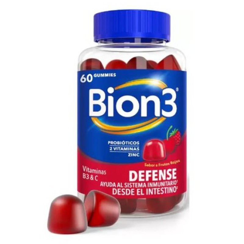 Procter & Gamble Suplemento BION 3 DEFENSE 60 Gummies para Fortalecer el Sistema Inmunitario