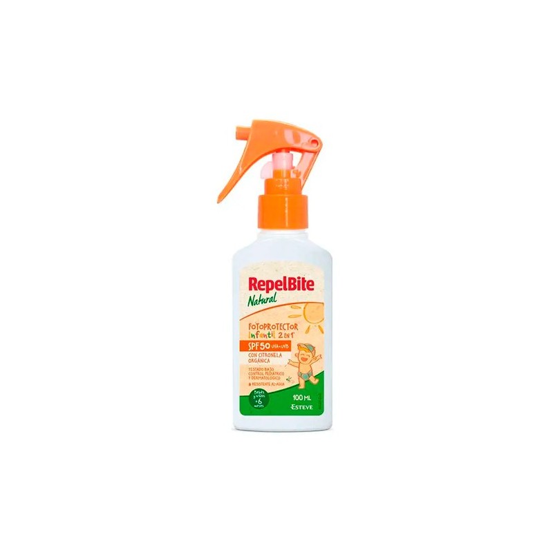 Repel Bite Natural Fotoprotector Infantil Esteve SPF 50 100 Ml