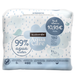 SUAVINEX TOALLITAS TRIPLO AQUA ULTRASENSITIVE 180 TOALLITAS