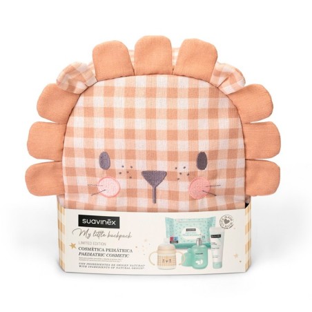SUAVINEX MOCHILA INFANTIL LEON CREMA DEL PAÑAL 300 ML + BABY COLOGNE 100 ML + BIBE