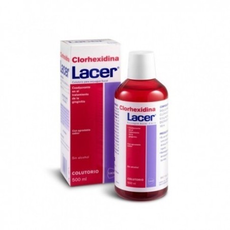 Lacer Enjuague Bucal Clorhexidina 500 ML - Higiene Bucodental - Gingivitis - Dentífrico