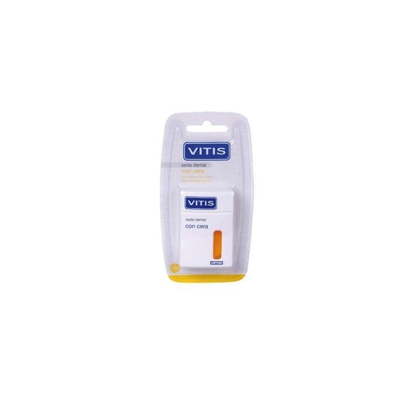 Dentaid Hilo Dental VITIS 50M con Cera para Eliminación de Placa Bacteriana - Pack de 1