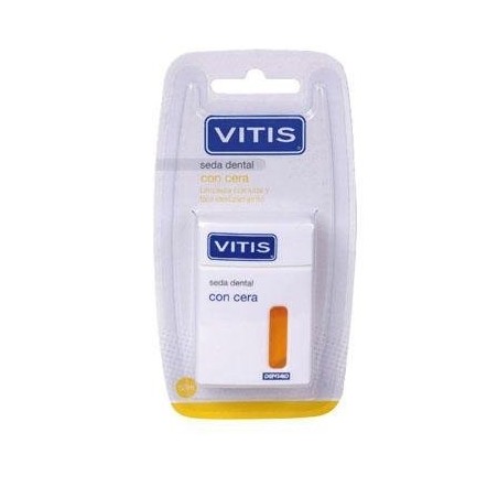 Dentaid Hilo Dental VITIS 50M con Cera para Eliminación de Placa Bacteriana - Pack de 1
