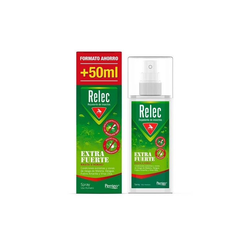 Perrigo Repelente de Mosquitos Relec Extra Fuerte XL 125 Ml
