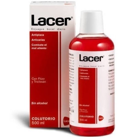 Lacer Colutorio Cuidado Bucal 500 Ml - Antiplaca Anticaries