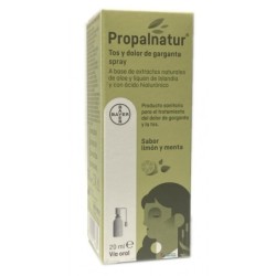 PROPALNATUR TOS Y DOLOR DE GARGANTA 1 SPRAY 20 ML SABOR LIMON Y MENTA